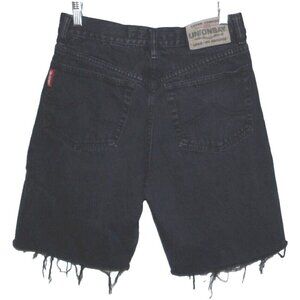 UNION BAY vintage 1990's black cut off jean shorts 100% cotton 9" inseam size 31